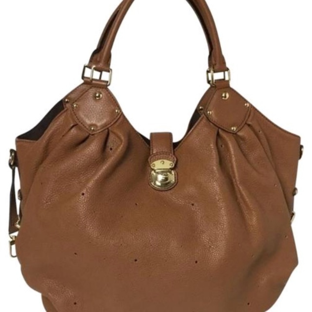 Louis Vuitton Brown Leather Hobo Bag
